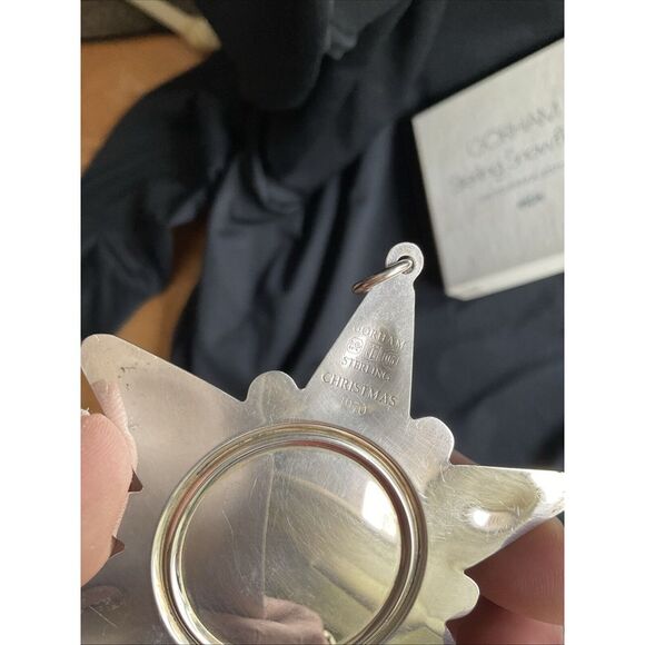 1970 Gorham Sterling Silver Christmas Ornament Snowflake...